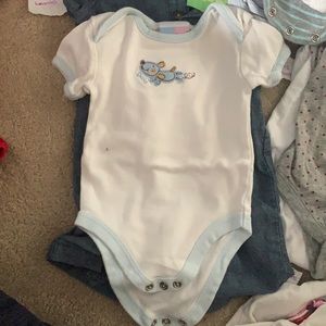 doggy newborn button up onesie